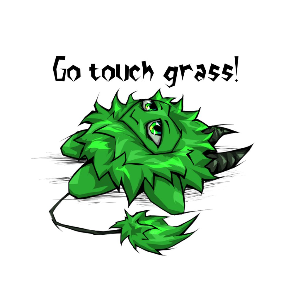 Attitude Hair Dye - Go touch grass! - Free Attidood Ensemble d'autocollants - 1 sticker -